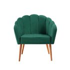 Poltrona Pétala Slim Base Madeira - Verde