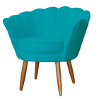 Poltrona Pétala Suede - Diversas Cores - Ds Estofados - Azul