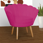 Poltrona Pétala Suede Diversas Cores - Ds Estofados - Pink