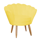 Poltrona Pétala Suede - Várias Cores - Ds Estofados - Amarelo