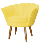 Poltrona Pétala Suede - Várias Cores - Ds Estofados - Amarelo