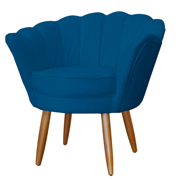 Poltrona Pétala Suede - Várias Cores - Ds Estofados - Azul Ro
