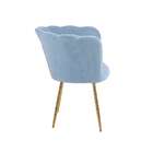 Poltrona Pétalas Aveludadas Eva Azul Claro