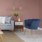 Poltrona Pétalas Aveludadas Eva Azul Marinho