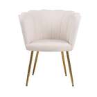 Poltrona Pétalas Aveludadas Eva Creme