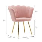 Poltrona Pétalas Aveludadas Eva Rosa