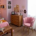 Poltrona Pétalas Aveludadas Eva Rosa