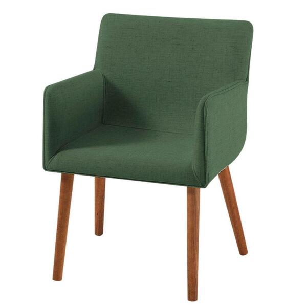 Poltrona Pinotage Daf Móveis Concha Em Mdf 18mm Linho Verde B