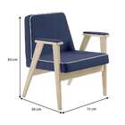 Poltrona Pis Lonita Azul Marinho