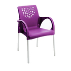Poltrona Plástico Deluxe Roxa 80x53cm
