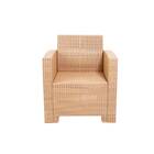 Poltrona Plástica Resina 78x70x63cm Rattan Creme Aquaplás
