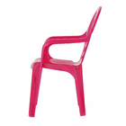 Poltrona Plástico Infantil Catty Rosa 56x35cm