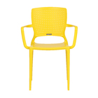 Poltrona Plástico Safira Amarela 84x59cm