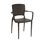 Poltrona Plástico Safira Marrom 84x59cm