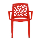 Poltrona Plástico Stuart Vermelha 81x58cm
