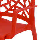 Poltrona Plástico Stuart Vermelha 81x58cm