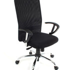 Poltrona Presidente Com Braços  Linha Tela Mesh Preto