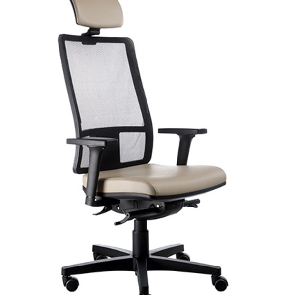 Poltrona Presidente Com Encosto Tela Mesh Linha Web Design Be