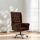 Poltrona Presidente Consul Chest Design Clássico Marrom Café