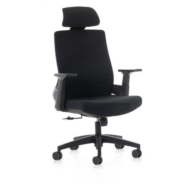 Poltrona Presidente Tela Mk-714 - Cor Preta - Makkon - 30037