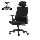 Poltrona Presidente Tela Mk-714 - Cor Preta - Makkon - 30037