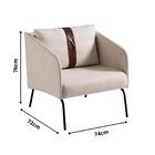 Poltrona Presley Tubular - Bege