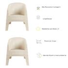 Poltrona Rattan Sintético Vime P/jardim Ibiza Nude Kit 2 Un