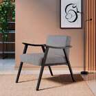 Poltrona Ravena Algodão Cinza E Preta