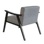 Poltrona Ravena Algodão Cinza E Preta