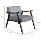 Poltrona Ravena Algodão Cinza E Preta