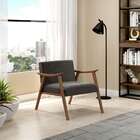 Poltrona Ravena Nogueira E Cinza