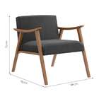 Poltrona Ravena Nogueira E Cinza