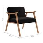 Poltrona Ravena Nogueira E Preta