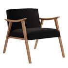 Poltrona Ravena Nogueira E Preta