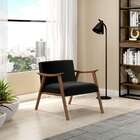 Poltrona Ravena Nogueira E Preta