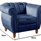 Poltrona Realeza Chesterfield Cadeira Vintage Decoração Retrô