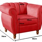 Poltrona Realeza Chesterfield Cadeira Vintage Decoração Retrô