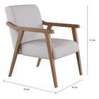 Poltrona Rebecca Bege E Nogueira