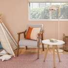 Poltrona Rebecca Bege E Nogueira