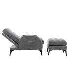 Poltrona Recamier Com Puff Hoenheim Cinza Escuro