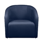 Poltrona Recepção Lara Veludo Azul Marinho - Vallisa Decor