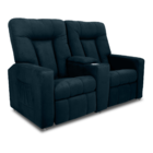 Poltrona Reclinável 2 Lugares Kassel  Veludo Light Petróleo