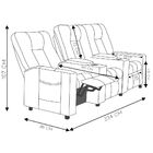 Poltrona Reclinável 3 Lugares Para Sala De Cinema Pequim Pu C