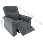 Poltrona Reclinável  Papai Bristol Veludo Cinza