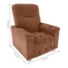 Poltrona Reclinável  Papai Bristol Veludo Cobre