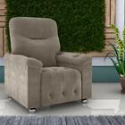 Poltrona Reclinável  Papai Bristol Veludo Maserati Cappuccino