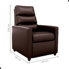Poltrona Reclinável  Papai Theo Sintetico Marrom