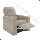 Poltrona Reclinável  Papai Theo Veludo Cappuccino