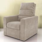 Poltrona Reclinável  Papai Theo Veludo Cappuccino