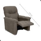 Poltrona Reclinável  Papai Theo Veludo Maserati Cappuccino